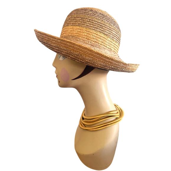Vintage Scala Firenze Italy Straw Sun Hat Wide Brim Boho Resort Hat Great Cond! main image 7